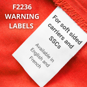 F2236 Warning Labels for Soft Structured Carriers
