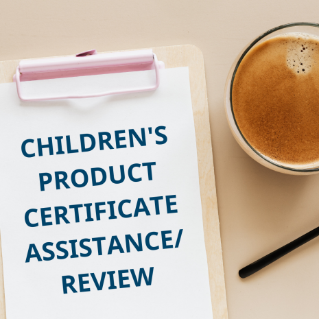 childrens product certificate assistance